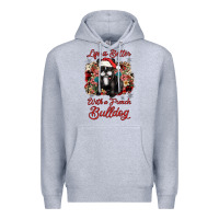 Heather Grey christmas life is better with a french bulldog Premium Hoodie - JahusDesignShop