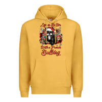 Mustard christmas life is better with a french bulldog Premium Hoodie - JahusDesignShop