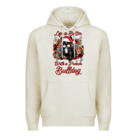 Oatmeal Heather christmas life is better with a french bulldog Premium Hoodie - JahusDesignShop