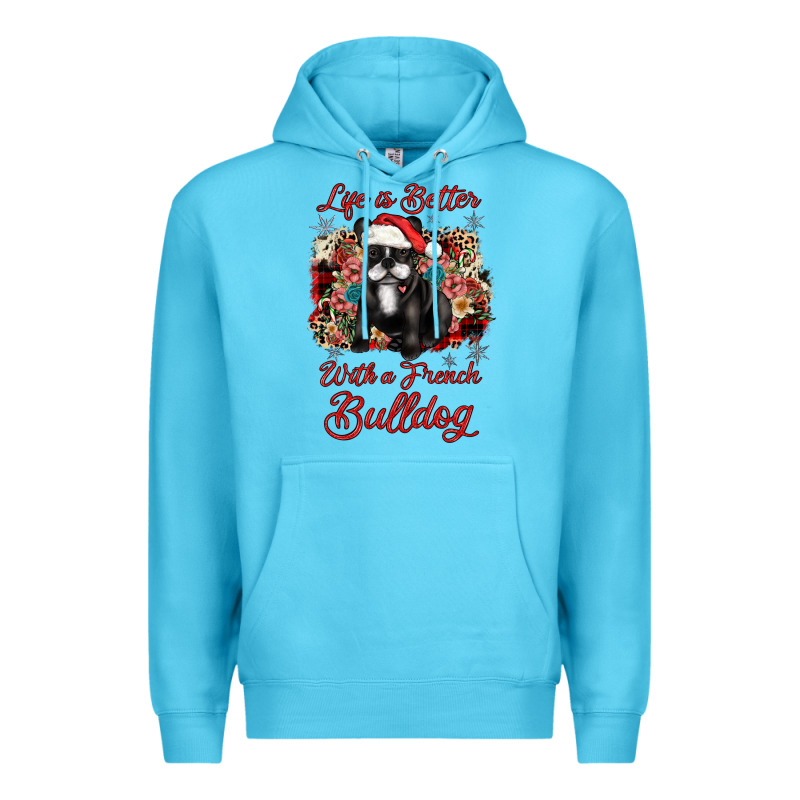 Christmas Life Is Better With A French Bulldog Premium Hoodie by JahusDesignShop | Teevron