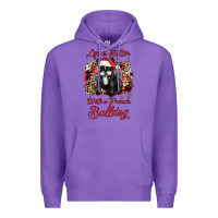 Purple christmas life is better with a french bulldog Premium Hoodie - JahusDesignShop
