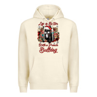 Sandshell christmas life is better with a french bulldog Premium Hoodie - JahusDesignShop