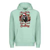 Seafoam christmas life is better with a french bulldog Premium Hoodie - JahusDesignShop