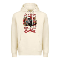 Tofu christmas life is better with a french bulldog Premium Hoodie - JahusDesignShop