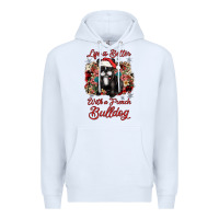 White christmas life is better with a french bulldog Premium Hoodie - JahusDesignShop