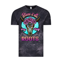 Cloud Black blame it all on my roots white Vintage Tee - JahusDesignShop