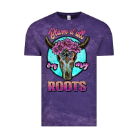 Cloud Purple blame it all on my roots white Vintage Tee - JahusDesignShop