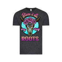 Vintage Black blame it all on my roots white Vintage Tee - JahusDesignShop