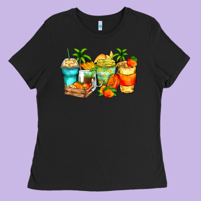 Mango Farm Fresh Coffee Cups Ladies Tee Designed By Zillion Design Studio