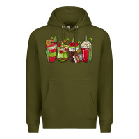 Army Green Mexico Coffee Cups Premium Hoodie - texasbilliewilder