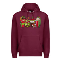 Burgundy Mexico Coffee Cups Premium Hoodie - texasbilliewilder