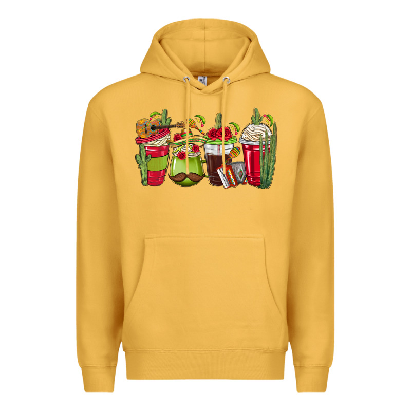 Mexico Coffee Cups Premium Hoodie by texasbilliewilder | Teevron