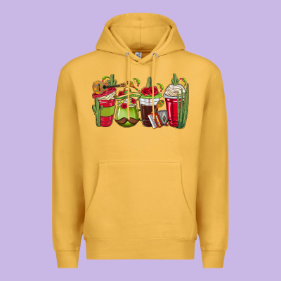 Mexico Coffee Cups Premium Hoodie Designed By Texasbilliewilder