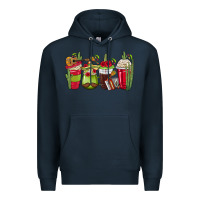 Navy Mexico Coffee Cups Premium Hoodie - texasbilliewilder