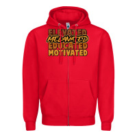 Red elevated melanated educated motivated Zipper Hoodie - NancyCooperArtShop