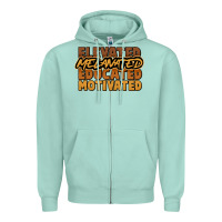 Seafoam elevated melanated educated motivated Zipper Hoodie - NancyCooperArtShop