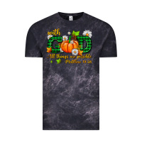 Cloud Black with god all things are possible Vintage Tee - AdoDesignShop