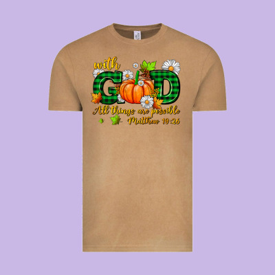 With God All Things Are Possible Vintage Tee Designed By Adodesignshop