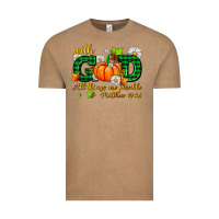 Vintage Coffee with god all things are possible Vintage Tee - AdoDesignShop
