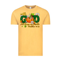 Vintage Mustard with god all things are possible Vintage Tee - AdoDesignShop