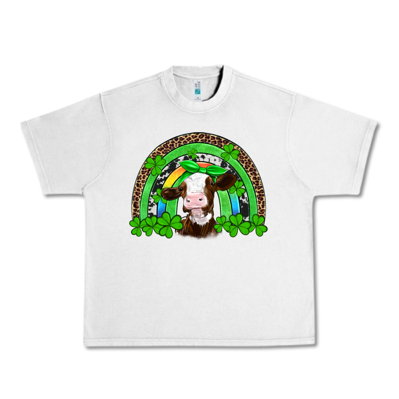 St Patricks Cow Rainbow Urban Heavy Tee by Artiststas | Teevron