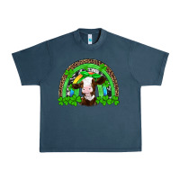 Midnight Navy st patricks cow rainbow Urban Heavy Tee - Artiststas