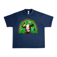 Navy st patricks cow rainbow Urban Heavy Tee - Artiststas