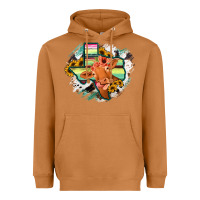 Meerkat Western Texas Flag Cow Portrarit Heavyweight Hoodie - Bettercallsaul