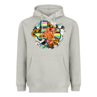 Moon Dust Western Texas Flag Cow Portrarit Heavyweight Hoodie - Bettercallsaul