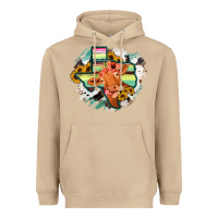 Mushroom Western Texas Flag Cow Portrarit Heavyweight Hoodie - Bettercallsaul