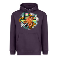 Plum Western Texas Flag Cow Portrarit Heavyweight Hoodie - Bettercallsaul