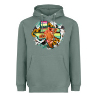 Sage Western Texas Flag Cow Portrarit Heavyweight Hoodie - Bettercallsaul