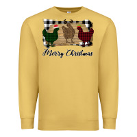 Antique Gold Merry Christmas Chickens Premium Sweatshirt - Bettercallsaul