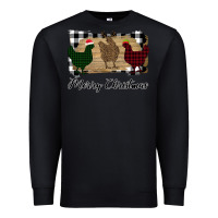 Black Merry Christmas Chickens Premium Sweatshirt - Bettercallsaul
