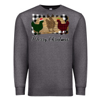 Charcoal Heather Merry Christmas Chickens Premium Sweatshirt - Bettercallsaul