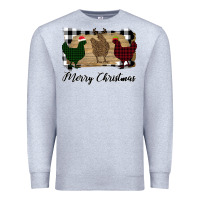 Heather Grey Merry Christmas Chickens Premium Sweatshirt - Bettercallsaul