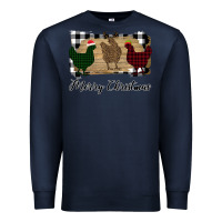Navy Merry Christmas Chickens Premium Sweatshirt - Bettercallsaul