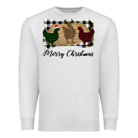 Oatmeal Heather Merry Christmas Chickens Premium Sweatshirt - Bettercallsaul