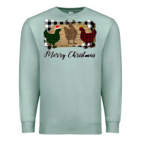 Seafoam Merry Christmas Chickens Premium Sweatshirt - Bettercallsaul