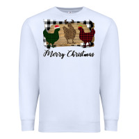 White Merry Christmas Chickens Premium Sweatshirt - Bettercallsaul