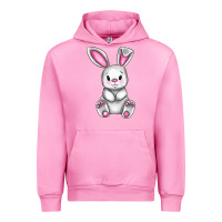 Fuchsia Pink Cute bunny Easter Urban Hoodie - CowGirlArtShop