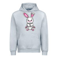 Heather Grey Cute bunny Easter Urban Hoodie - CowGirlArtShop