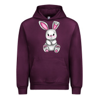 Mauve Wine Cute bunny Easter Urban Hoodie - CowGirlArtShop