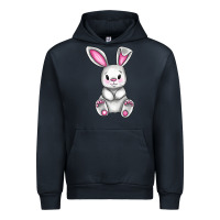 Navy Cute bunny Easter Urban Hoodie - CowGirlArtShop