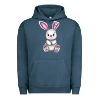 Pigment Midnight Navy Cute bunny Easter Urban Hoodie - CowGirlArtShop