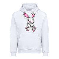 White Cute bunny Easter Urban Hoodie - CowGirlArtShop
