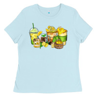 Baby Blue lemon farm fresh coffee cups Ladies Tee - Zillion Design Studio