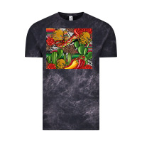 Cloud Black mexican cacti Vintage Tee - Artiststas