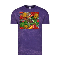 Cloud Purple mexican cacti Vintage Tee - Artiststas