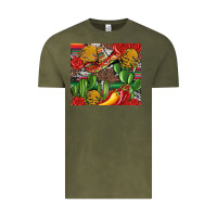 Vintage Olive mexican cacti Vintage Tee - Artiststas